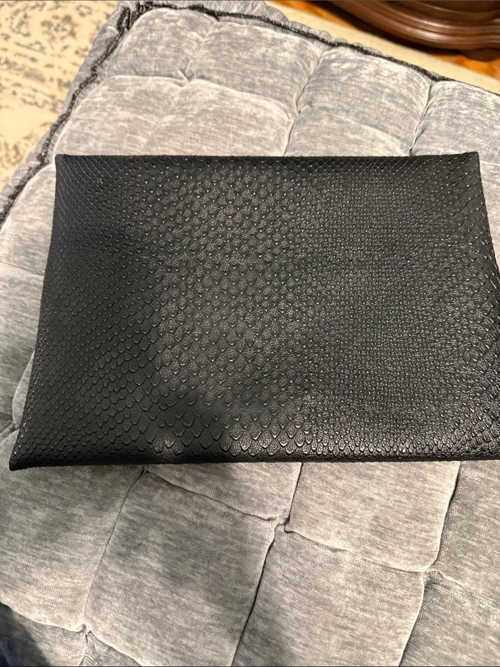Makeup Junkie Black Cosmetic Bag with Pink Tassel